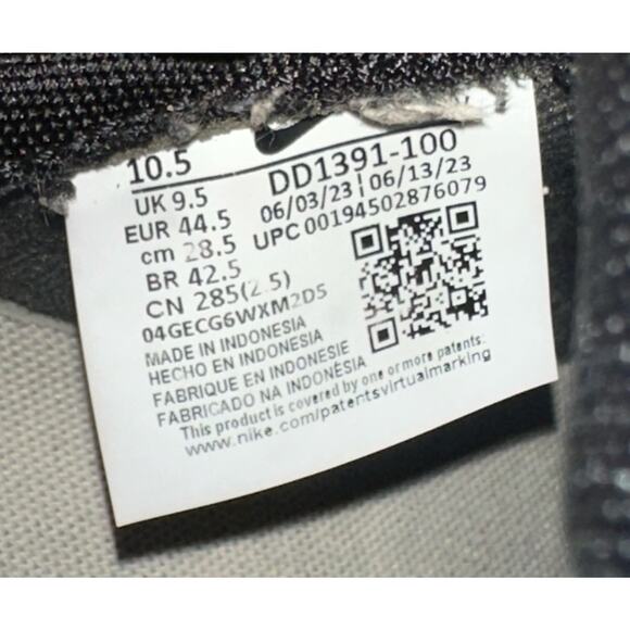 Nike Dunk Low Retro Panda Black White Lace Up Sneakers DD1391 Men's Size 10.5 - Picture 8 of 8